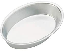 Stampo Pasticciotto 12 Formine Stampo Ovale, Alluminio Antiaderente, ,Forma Ovale con Bordo 10,5 x 7 X h2.3 cm
