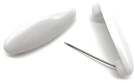 AMANAii® 12 Kopftuch Nadel, Hijab Pin, Sicherheitsnadel, Nadeln, Brosche, Bluse, Tuch, Schal, Befestigung, Clip, Stecknadel, Schachtel, Gletscher Weiss