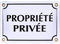 Sosenco Plaque emaillée PROPRIÉTÉ PRIVÉE 12x17 cm - Panneau Propriété Privée - Plaque Alarme - Panneau Signalétique Défense d'entrer - Blanc