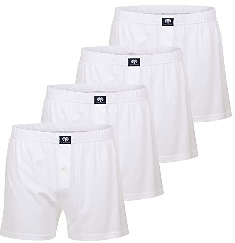 Ceceba Herren Boxershorts mit Eingriff (DE/NL/SE/PL, Alphanumerisch, 8XL, Regular, Regular, 4 x weiß (1000))