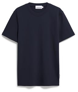 ARMEDANGELS Herren Heavyweight T-Shirt aus recycelter Baumwolle MAARKOS Relaxed Fit Night Sky