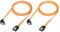 QIANRENON 2 cables SATA 3.0 (100 cm), cable SATA 3.0 de 90 grados en ángulo recto con giro plano, 6,0 Gbps, para disco duro SATA HDD, SSD, unidad de CD. amarillo. 100 cm/39,37 pulgadas