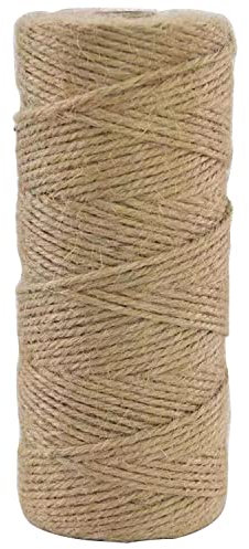 Juteschnur TACHIO Jute-Schnur Geschenk-Band Bastelschnur Dekokordel 200m 2mm Natur Bastelschnur Kordel Gartenschnur Bindeschnur Jute Schnur für DIY Garten Pflanzen Bilder Kunstgewerbe