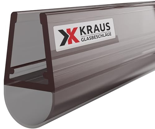 KRAUS Premium Duschdichtung DD-1 Duschtürdichtung für 6-8mm Glasstärke à 1000mm in grautransparenter Optik Duschdichtungen für Duschtüren & Duschkabinen Dichtungen vom Experten
