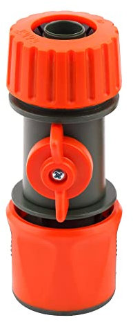 Mivos Schlauchverbinder mit Regulierventil für 1/2 Zoll (13 mm) Gartenschlauch - Wasserschlauch Schnellkupplung mit Wasserstop für einfachen Wechsel der Bewässerungsgeräte
