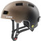 uvex City 4 MIPS - Leichter City-Helm für Damen und Herren - MIPS-Sysytem - inkl. LED-Licht - Hazel-Black matt - 55-58 cm