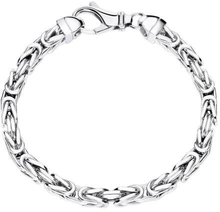 Jewlix Königsarmband Silber 925 rhodiniert 5mm, Königskette armband unisex