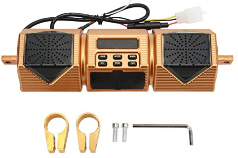Altoparlante Stereo per Moto, Altoparlante Stereo per Moto Supporto per Manubrio Lettore Musicale MP3 di Amplificazione Audio Universale Impermeabile IP54