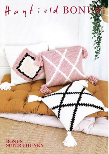 Hayfield Bonus Super Chunky Knitting Pattern - 10617 Cushion Covers