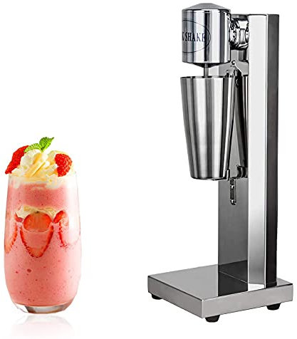 Milkshake Drink Mixer Shake Machine Electric Milkshake Maker Velocidad de Acero Inoxidable Ajustable Commercial Ice Cream Smoothie Blender con Taza de 800ML