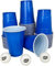 MBP My Beer Pong Lot de 50 gobelets à bière pong en plastique bleu + 3 balles, 473 ml, conviennent à un usage alimentaire et robuste, réutilisables et passent au lave-vaisselle