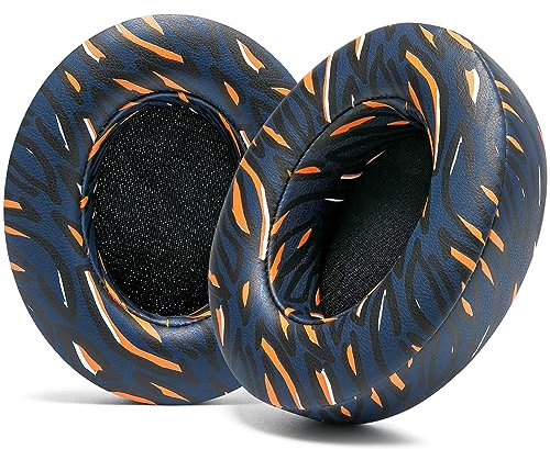 WC Wicked Cushions Replacement Ear Pads for Beats Studio 2 & 3 (B0501, B0500) Wired & Wireless | Does NOT Fit Beats Solo | Softer PU Leather, Enhanced Foam & Stronger Adhesive | Navy Tiger