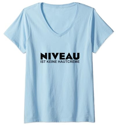 Damen Niveau ist Keine Hautcreme, Männer und Frauen Geschenk Idee T-Shirt mit V-Ausschnitt