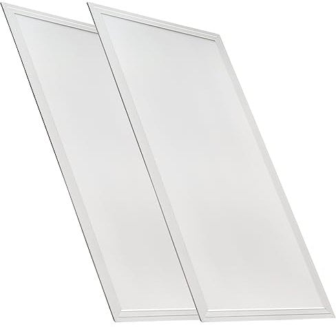 LED ATOMANT Lot de 2 Panneau LED 120x60cm 96W, CCT (Sélecteur de Couleur Blanc Chaud, Neutre et Froid), 11500 Lumens, Driver inclus