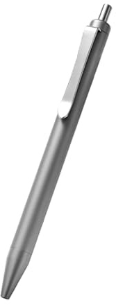 Hamans Titanium Kugelschreiber 5.31 Push Pen Clip zum Zurückziehen von Nachfüllstift für den täglichen Tragen Kompaktgröße