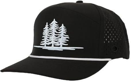 SixHats Snapback-Hut mit 7 Paneelen, wasserdicht und schweißfest, erhältlich in 3 Größen, Hüte für einen Zweck (CA/US, Alpha, XS, S, Schwarz)