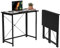 PIPIPOXER Table d'Ordinateur Pliante pour Bureau, Chambre, Lit, Canapé - Étude à Domicile - Noir 80x45x74cm