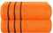 MyOwn Baumwolle 2er-Pack Oversized Badetuch-Set 70 x 140 cm, große Badetücher, Ultra saugfähig, kompaktes und leichtes Handtuch — Orange