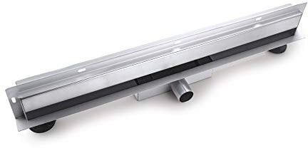 VBChome Wand-Linearablauf 60 cm Wandablauf Duschrinne Selbstreinigender Siphon mit Geruchsstop Ablaufrinne für Badezimmer Duschablauf Komplettset