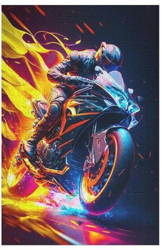Puzzles Für Erwachsene 1000 Teiliges Motorrad Puzzles Für Erwachsene Holzbrettpuzzles Denksportaufgaben Für Erwachsene (78×53cm)