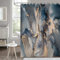 Hnmdmyi Rideau de Douche Marbre 90x180, Abstrait Bleu Marine Gris Or Scintillant Rideau de Bain Moderne Luxe Ombre Cristal Texture Art Imperméable Polyester Tissu Lavable Rideau de Bain avec Crochets