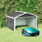 ShGaxin Rasenmäher Garage, Mähroboter Garage, Anthrazit, Verzinkter Stahl, 92x97x63 cm