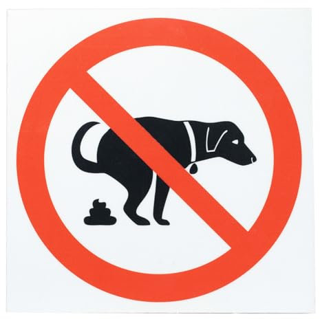 Prohibición de Caca de Perro, Señal de Caca de Perro, Hinweisschild Keine Verbotsschild keine Verbot Hundeklo Hundeklo Hundehaufen Hundekacke