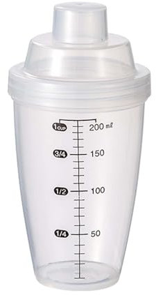 Gralara Protein Shaker Bottle Drink Shaker 200ml Clear for Pre Workout Fitness Bar Travel