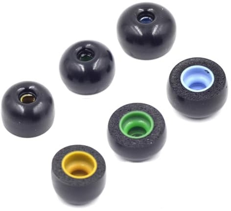 INF 3 Pairs Replacement Ear Tips for Sony WF-SP700N, TWS Jabra Elite 65t, Anti-Slip Memory Foam Earbuds, 1.42 x 1.3 x 1.15 cm, Black
