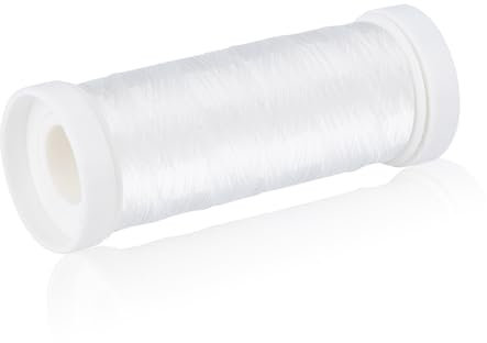 Simthread Filo da cucito in nylon trasparente, invisibile, monofilamento, 500 m, spessore 0,1 mm, per cucito, perline e decorazioni da appendere