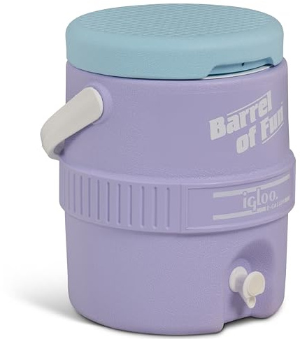 Igloo 2-Gallon Retro Party Water Jug Cooler, Lilac Breeze