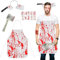 JWDMHSJ Disfraz de Carnicero de Halloween, Sangriento Carnicero Disfraces, Halloween Delantal Sangriento Viene con Diadema y Pegatinas, Halloween Costumes For Adulto y Adolescente (B)