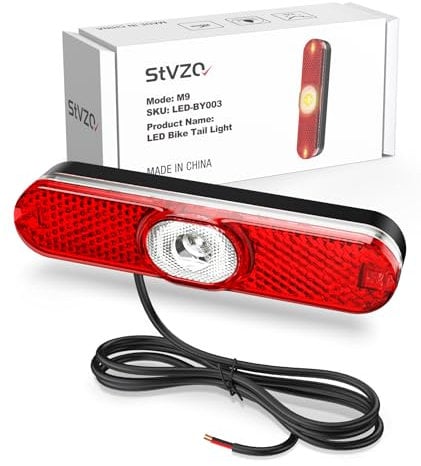 SYACHI E Bike Rücklicht mit Bremslichtfunktion, Elektrofahrrad Rücklicht LED 6-58V, E-Fahrrad Rücklicht für Gepäckträger, StVZO Zugelassen Rückleuchte Ebike & IPX6 Strahlwasserfes, Fahrrad Bremslicht