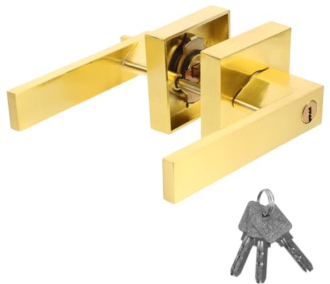 ARTIBETTER Türgriff-schloss-set Aus Aluminiumlegierung Eingangstürschloss-schlüssel Riegelschloss für Schlafzimmer Vordertürhebelgriff für Inneneinrichtung