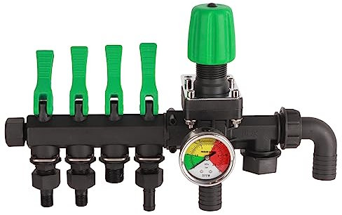 Separador de agua de 4 , conector de manguera de jardín, pulverizador agrícola para manguera de jardín, manguera