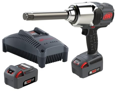 Ingersoll-Rand W8591-K2-EU Llave de Impacto Inalámbrica de 1, Kit con 2 Baterías, 2710 Nm, Enclavija de 6 y Anillo de Fricción con Orificio Pasante