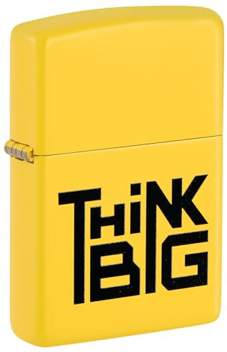Zippo Sturmfeuerzeug - Think Big Design - Gelb - Colour Image - Nachfüllbar - Wiederverwendbar - Windfestes Design - Geschenkbox - Made in USA