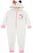 Squishmallows Gatto Pigiama Intero Bambina | Pigiama Pile | Pigiamone Bambina | Bianco 9-10 Anni