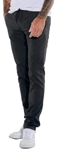 emilio adani Herren Herren Chino mit Tunnelzug, Anthrazit, 38120, Anthrazit in Größe 36/32