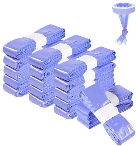 Nexhyp 18 Pack Nappy Bin Refill Bags - Baby Scented Diaper Pail Refills, 4.5M Disposal Sacks Holds 250 Nappies, Purple