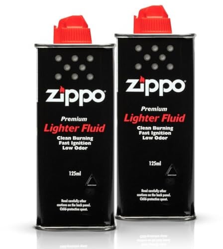 Zippo Lighter Fluid 2 Pack (2 x 125ml) – Clean Burning, Fast Ignition Fuel for Zippo Windproof Lighters & Hand Warmers – Reliable Refill for Long-Lasting Performance + APHY Guide