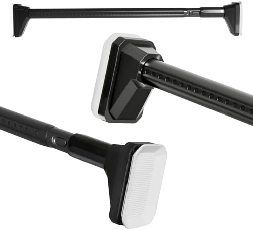 Heavy Duty Tension Pole, Extendable Curtain Rod No Drill - Telescopic Adjustable Rods for Window or Door, 70cm- 120cm, Strong Support for Clothes Hanging, Wardrobe & Shower Curtains
