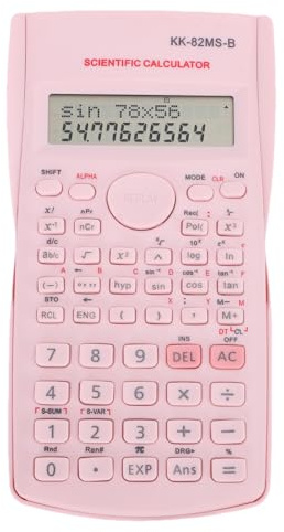 SENECESLI Rosafarbener Wissenschaftlicher Taschenrechner, Niedlich, 40 Funktionen, 2 Zeilen, 10 Plus 2 Ziffern, Mathe-Rechner für Schüler, Algebra-Geometrie-Rechner für Mittelschule,