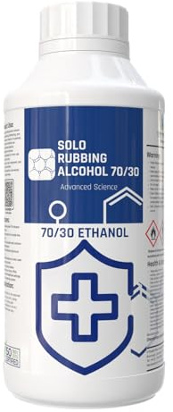 1 Litre Rubbing Alcohol 70% Ethanol – Multi-Purpose Surface Cleaner & Antiseptic – Fast Drying, High Purity Formula for Home, Office & Industrial Use