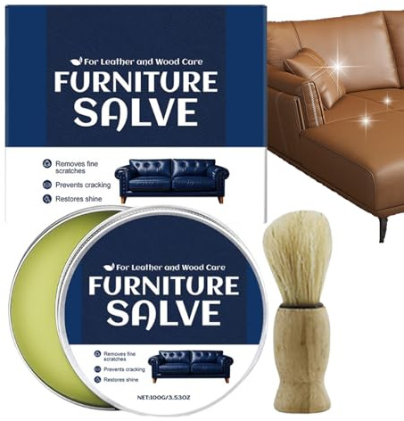 Frfik Pflegende Creme für Leder, Restaurierende Lösung für Ledermöbel | für Kopfteil, Sofa, Sitz, Tasche, Jacke, Schuhe, Stiefel