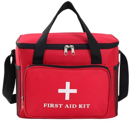 Heucadup medikamententasche 14L erste hilfe tasche reiseapotheke tasche, erste hilfe set mit Griff/Crossbody Schultergurt, Wasserdichtem, notfalltasche, verbandskasten auto für Reisen