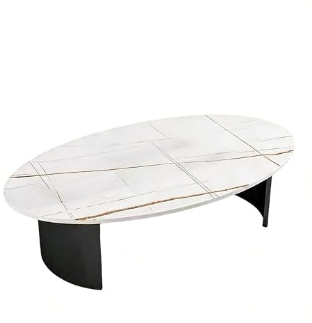 LiQENT-149 Kleiner Beistelltisch Rock Teetisch, Wohnzimmer, Kleiner Haushalt, Bar, oval(Gold,XXL)