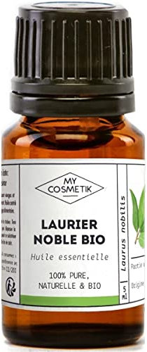 MY COSMETIK - Ätherisches Lorbeeröl - Aus biologischem Anbau - HEBBD/HECT chemotypisiert - 100% rein und natürlich - ECOCERT-zertifiziert - 10 ml