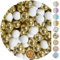 EinsSein 0,7kg Crispy chocolat Dragees mariage Mix grand blanc-or brillant - ca.1,8 cm perles - dragées baptême communion amandes feter et recevoir fêter de fete couleur pas cher aux bombe tag