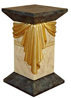 Antikes-Wohndesign Standsäule Blumensäule Marmorsäule Blumenständer Säule Höhe: 55cm